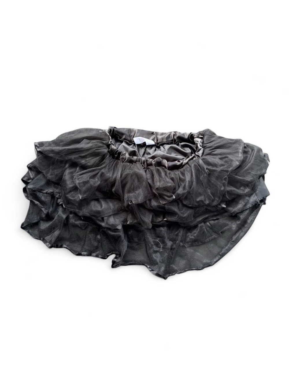 ✨Black ruffled mini skirt with elastic waistband, one size✨